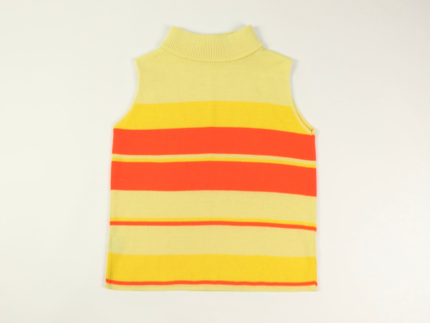 Yellow Striped Turtleneck Top, 1970s Vintage