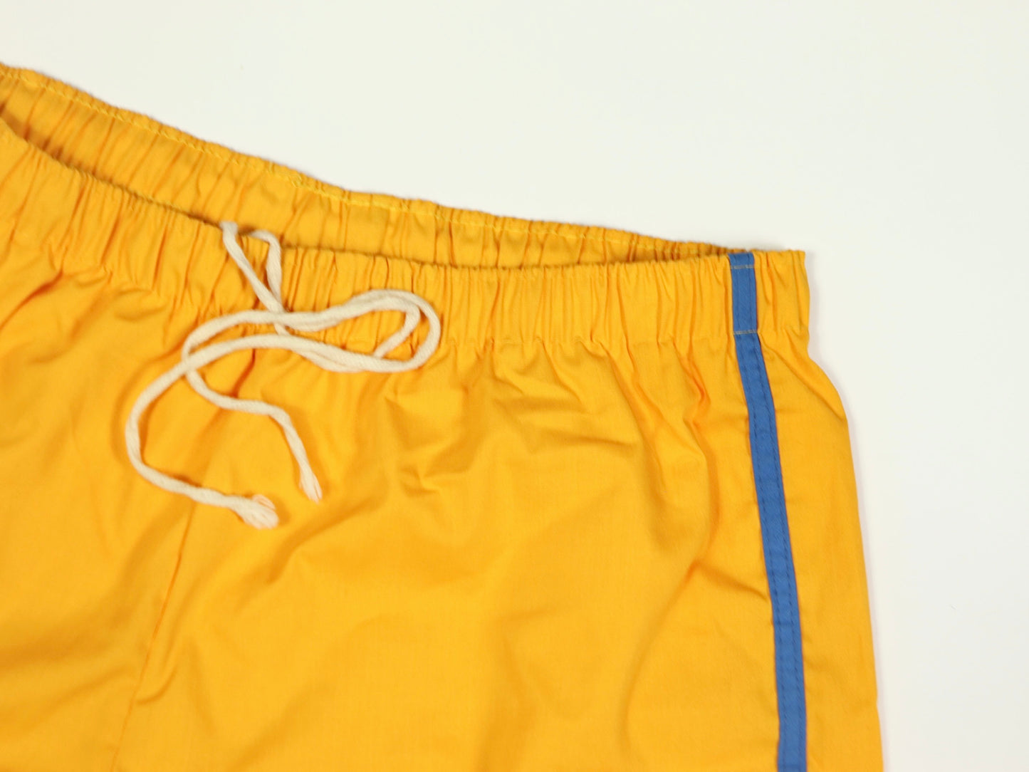 Yellow and Blue Dolphin Shorts, 1970s Vintage