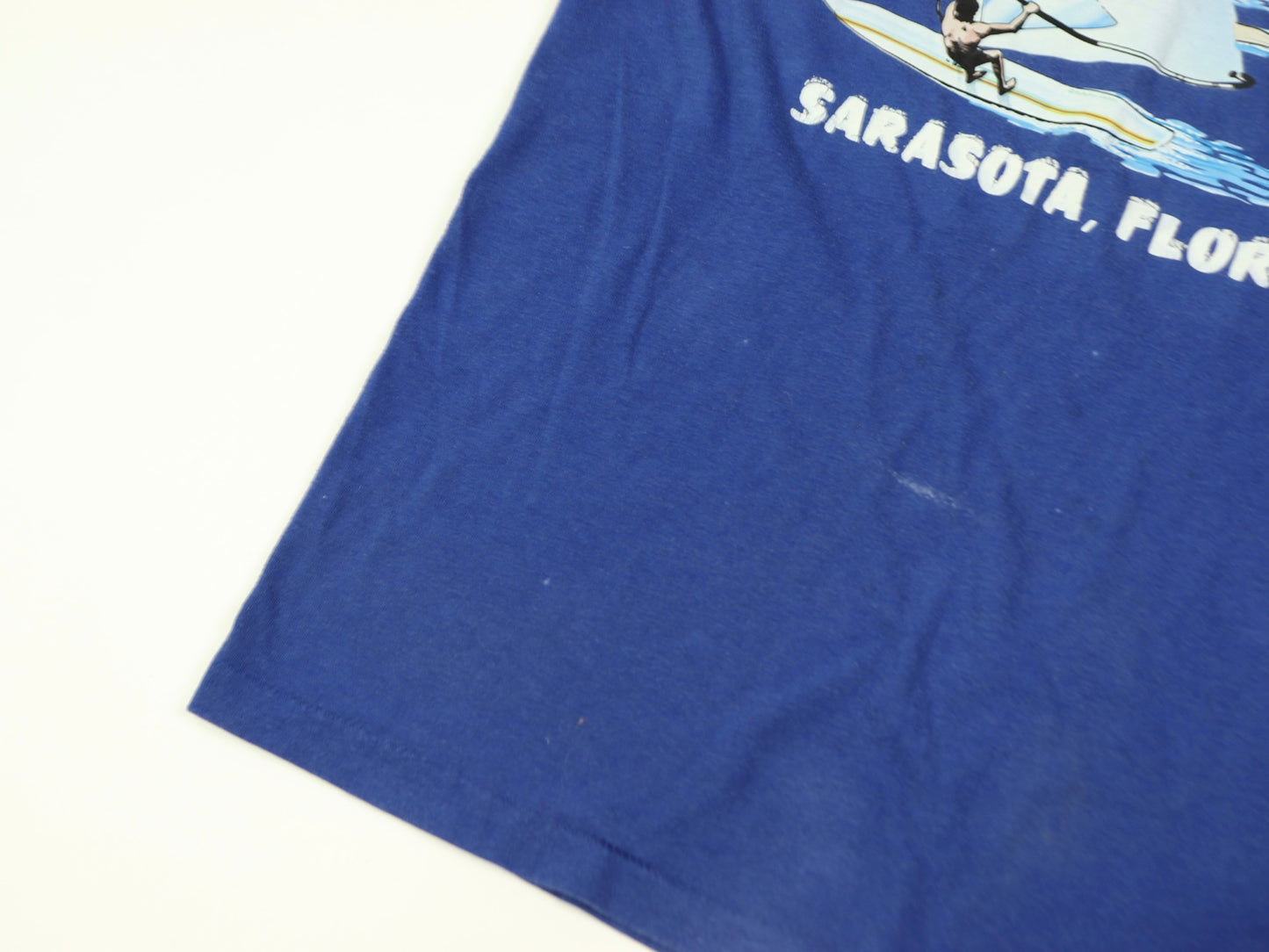 Blue Sarasota Florida Surf T-shirt, 1980s Vintage