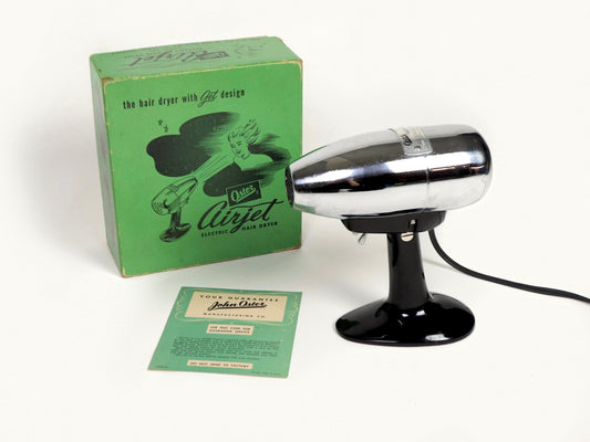 Oster Airjet Space Age Hair Dryer in Original Box, 1950s Vintage