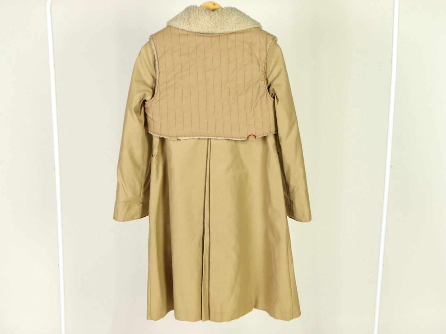 Long Khaki Winter Coat, 1970s Vintage