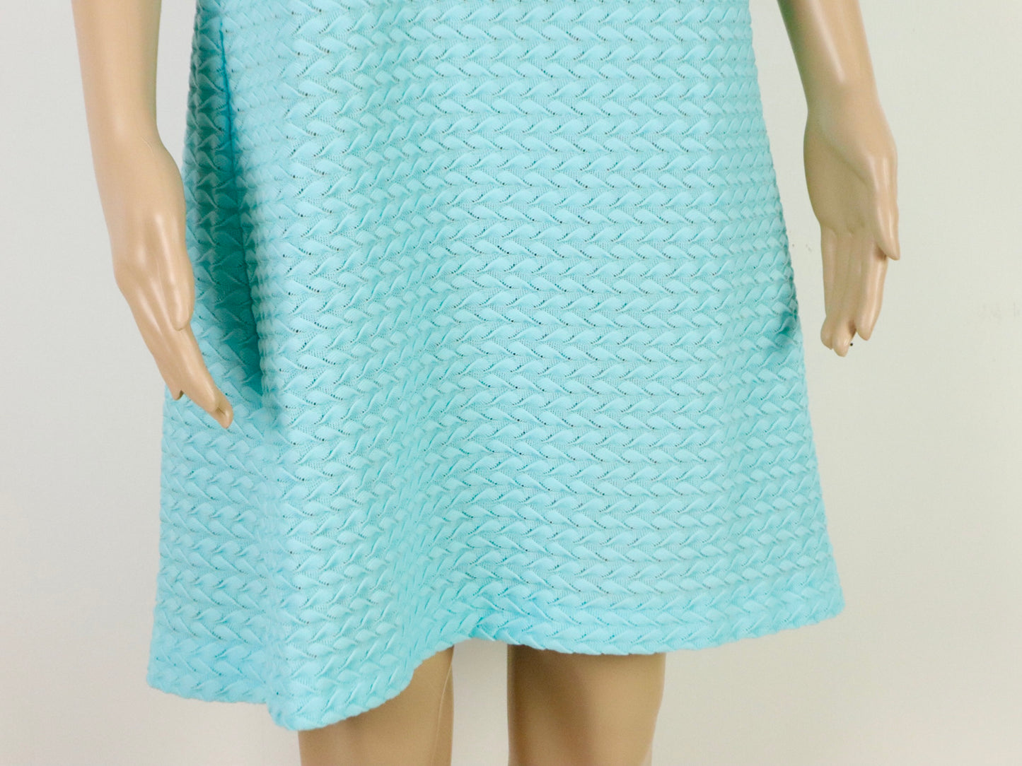 Blue Mini Shift Dress, 1970s Vintage