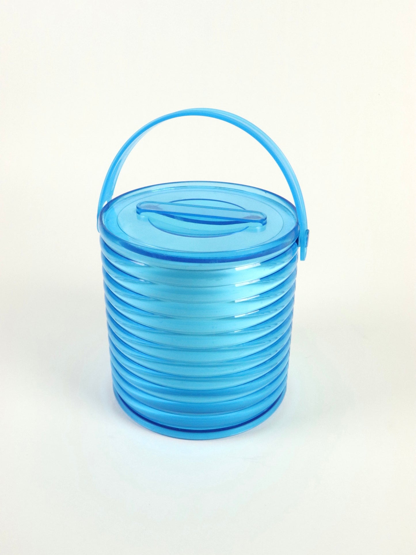 Sally Design Vintage Lucite Blue Mid Century Ice Bucket