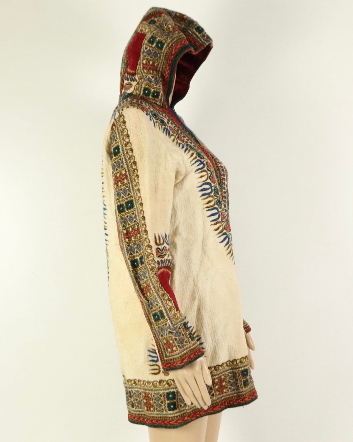 Tan Brushed Cotton hooded Jacket, 1970s Vintage