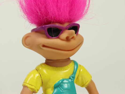 Pink Haired Street Kids Troll Doll, 1990s Vintage