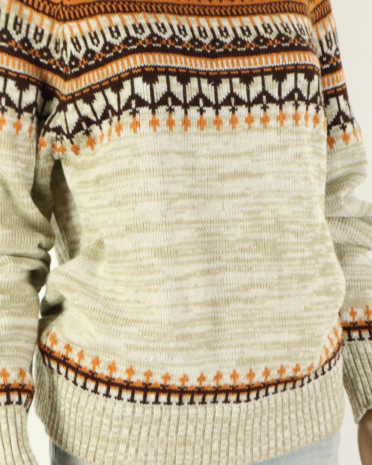 Brown Knit Sweater, 1970s Vintage