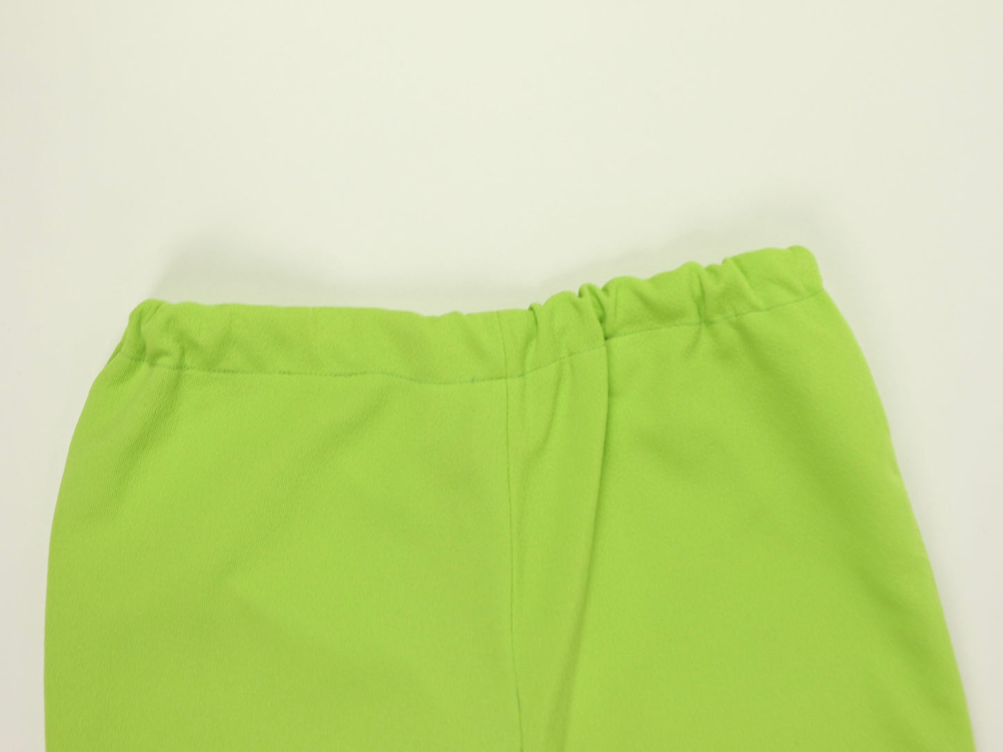 Lime Green Capri Flare Pants, 1970s Vintage