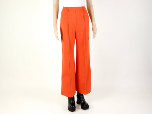 Orange Polyester Flare Pants, 1970s Vintage