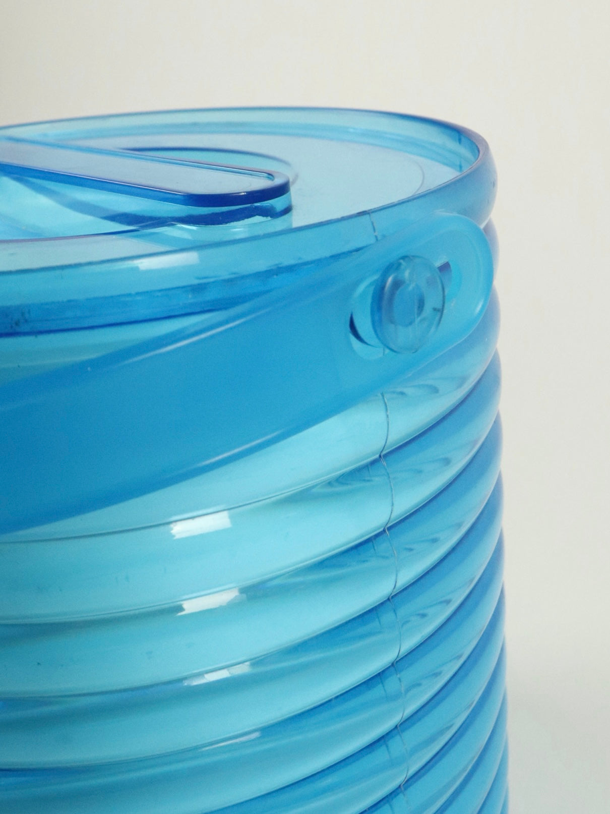 Sally Design Vintage Lucite Blue Mid Century Ice Bucket