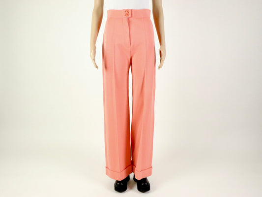 Coral high waisted flare pants, Bobbie Brooks, 1970s vintage
