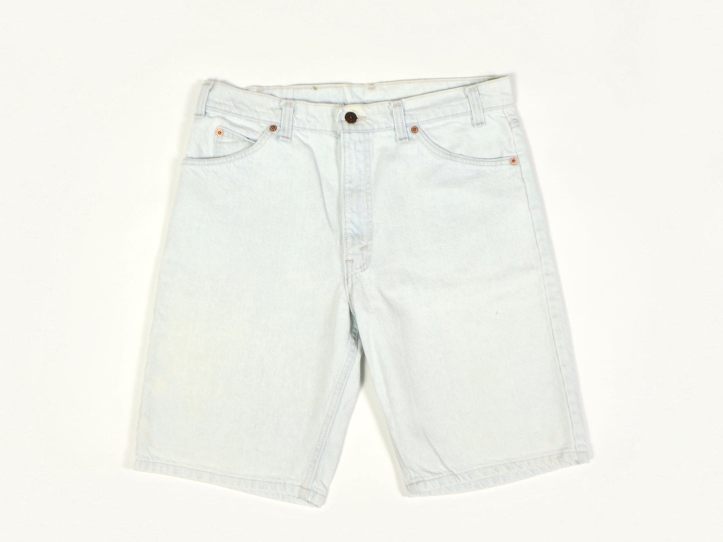 Light Wash Orange Tab Levi’s Denim Shorts, 1980s Vintage