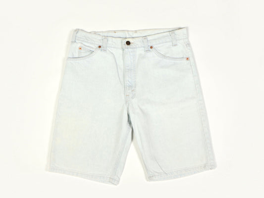 Light Wash Orange Tab Levi’s Denim Shorts, 1980s Vintage