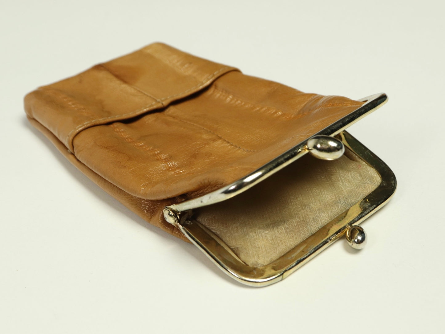 Brown Leather Cigarette Case, 1970s Vintage