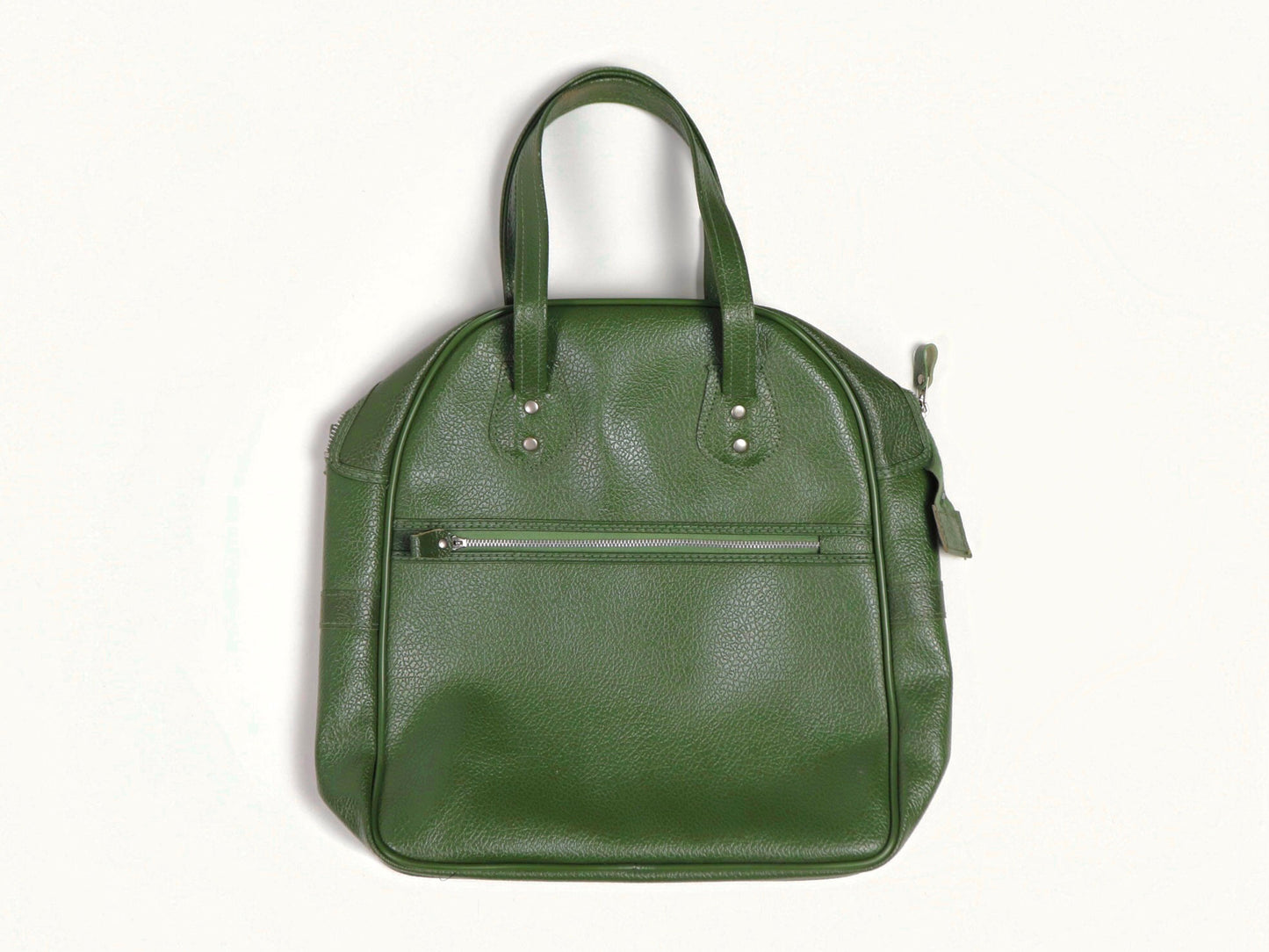 Green Small Luggage Carry On Bag, 1970s Vintage