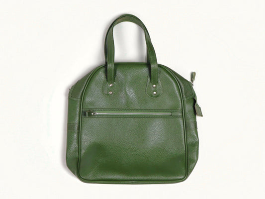 Green Small Luggage Carry On Bag, 1970s Vintage