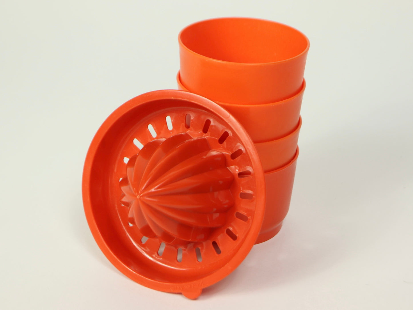 Orange Tupperware Set, 1970s Vintage