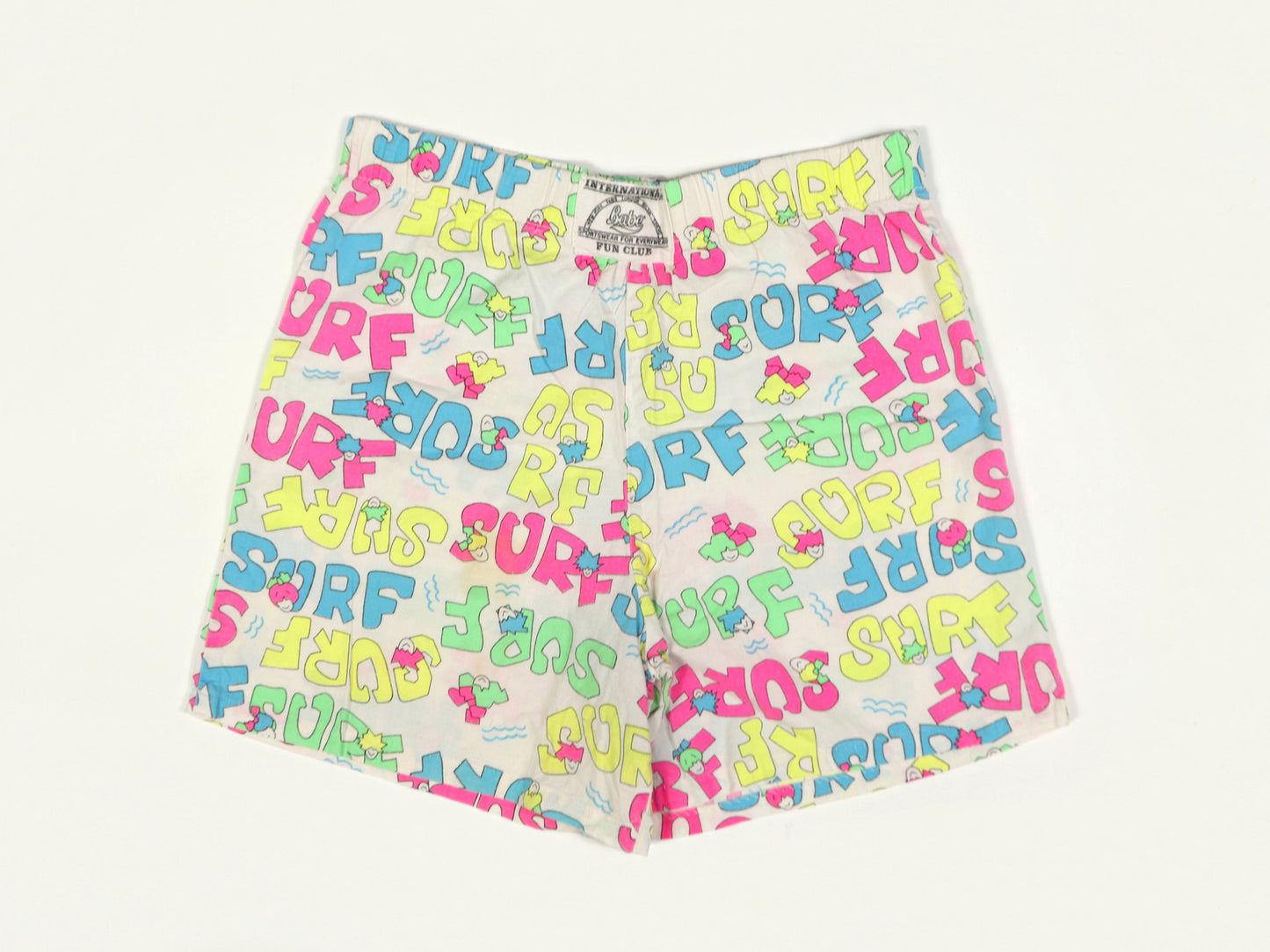 Neon Surft Shorts, 1980s Vintage