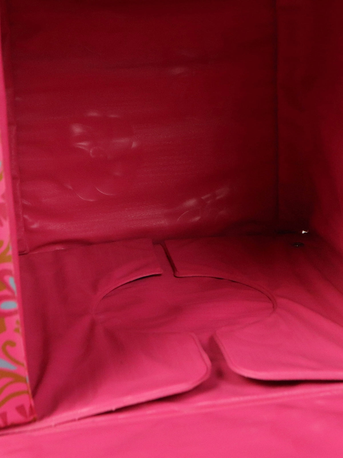 Mod Pink & Blue Floral Wig Storage Box Vinyl Carry Case, 1960s Vintage
