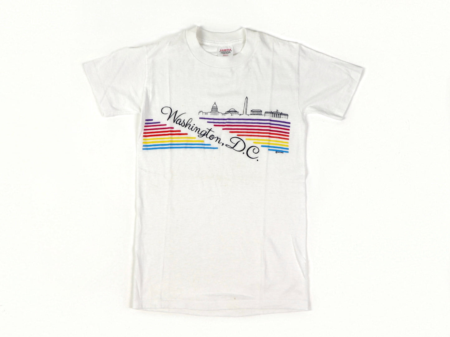 White Washington D.C. T-shirt, 1980s Vintage