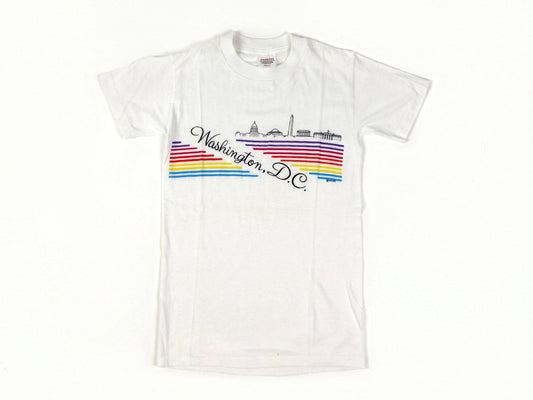 White Washington D.C. T-shirt, 1980s Vintage