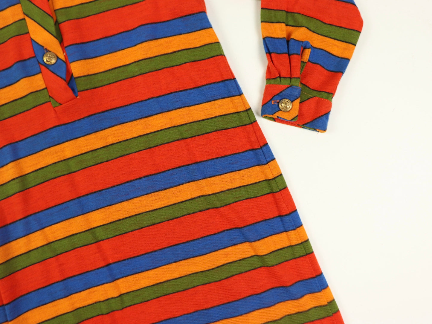 Striped Micro Mini/Tunic Shirt, 1970s Vintage