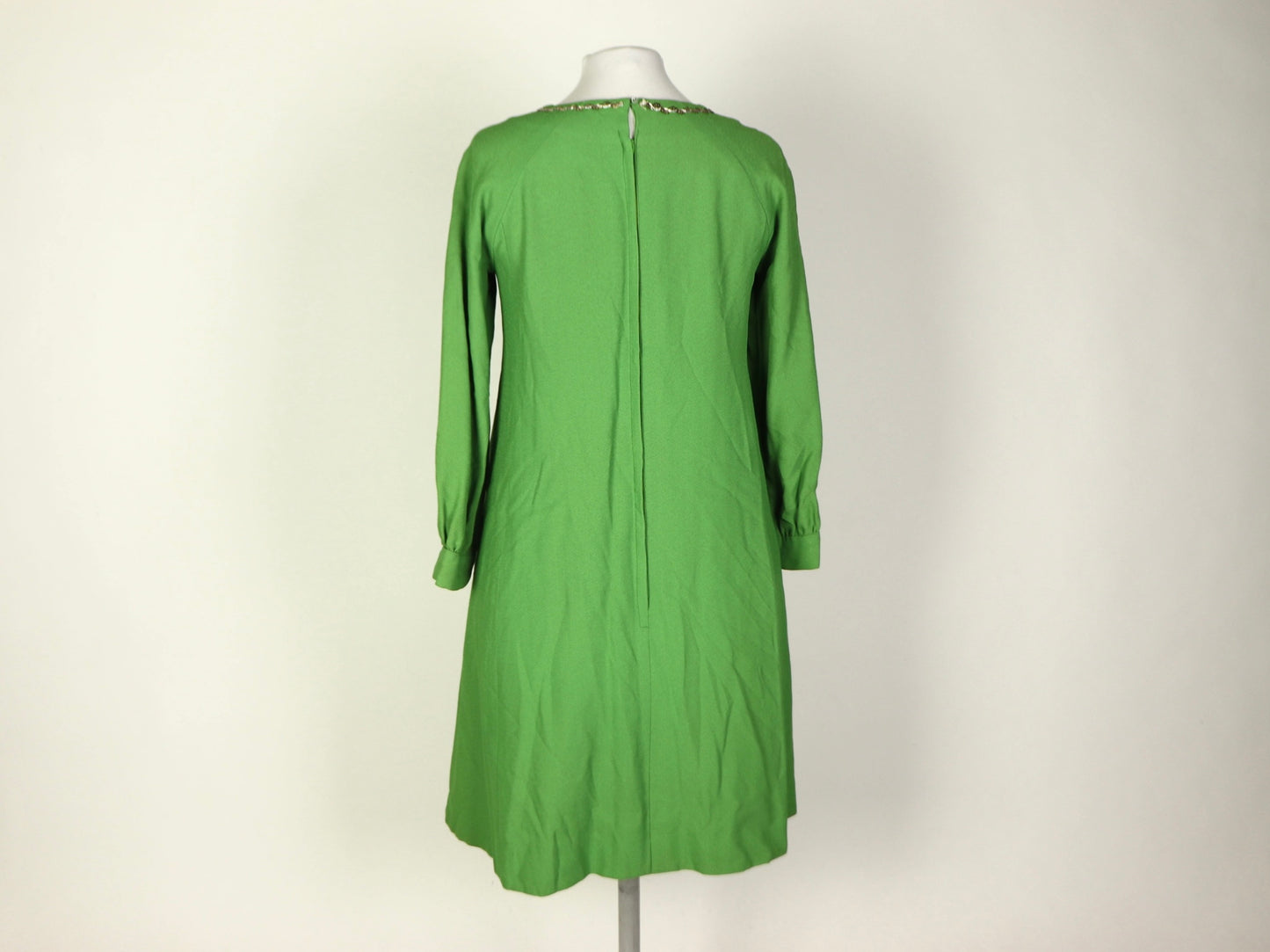 Green Long Sleeve Dress, 1960s Vintage