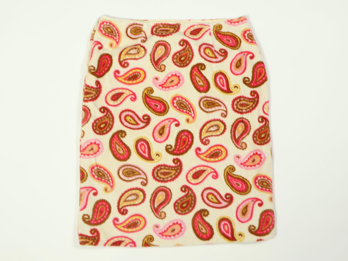 Pink Paisley Pencil Skirt, 1960s Vintage