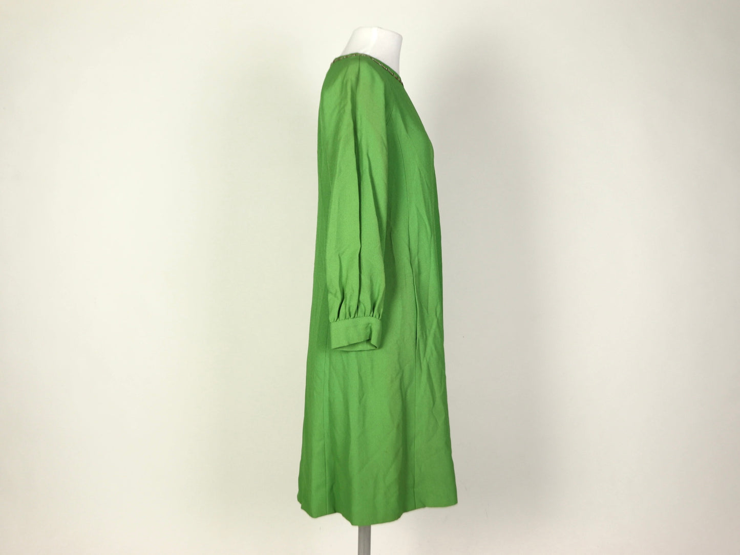 Green Long Sleeve Dress, 1960s Vintage