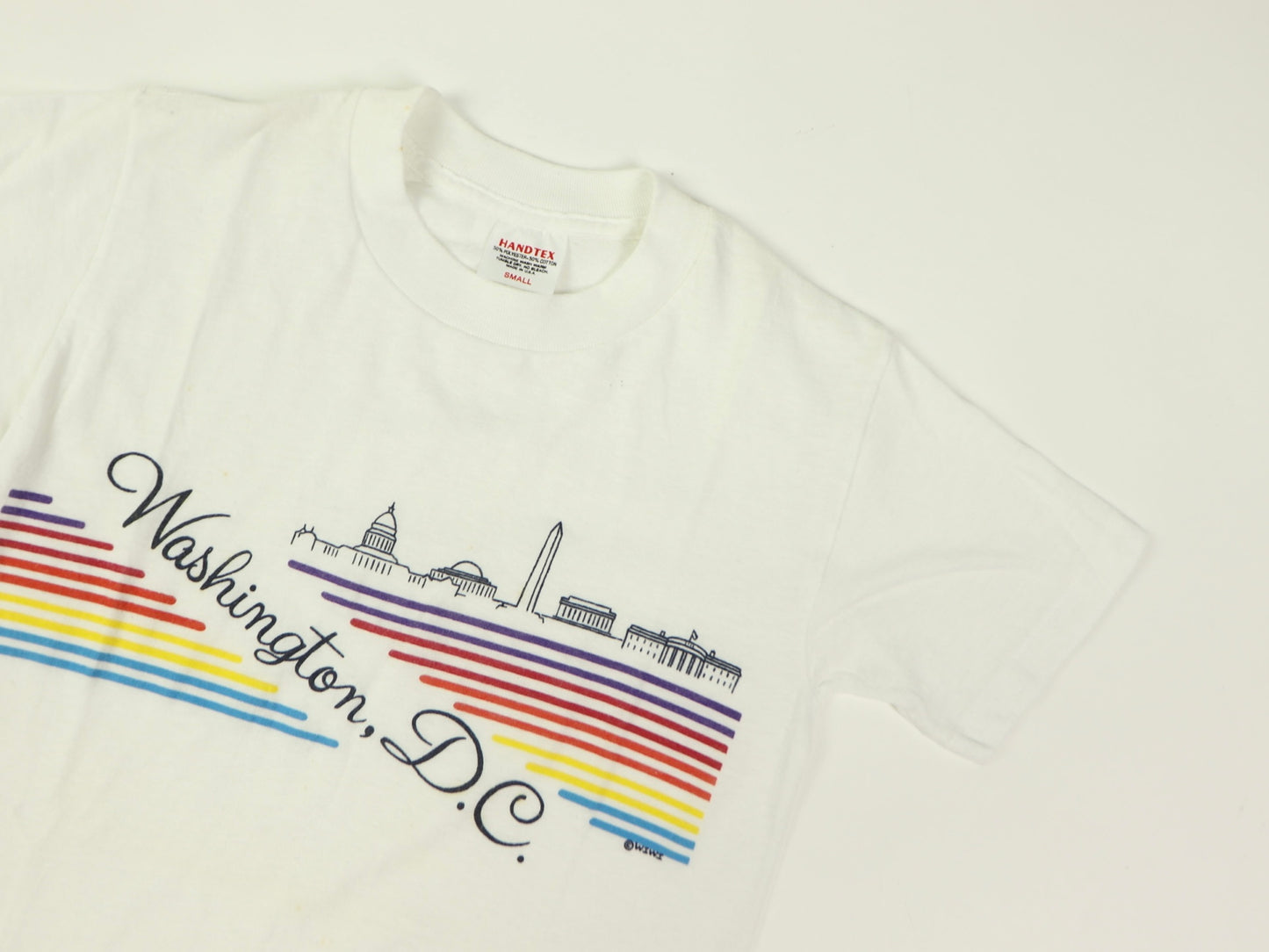 White Washington D.C. T-shirt, 1980s Vintage