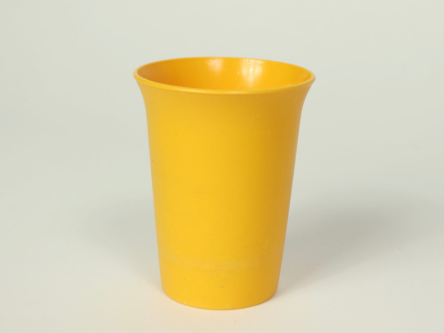 Yellow And Orange Retro Plastic Cup Set, 1970s Vintage