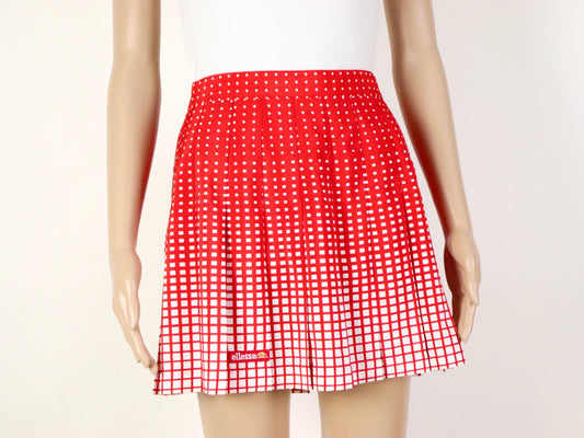 Red Pleated Tennis Skirt, Ellesse, 1980s Vintage