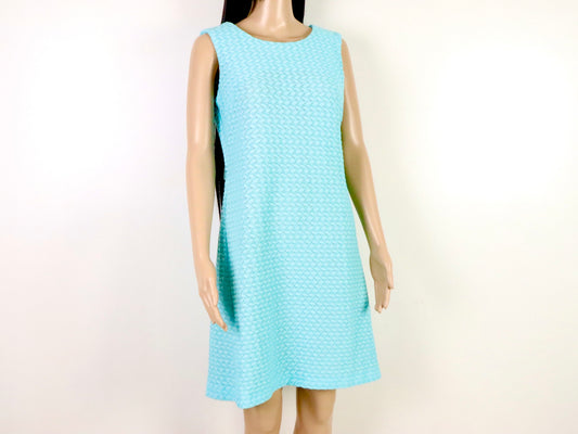 Blue Mini Shift Dress, 1970s Vintage