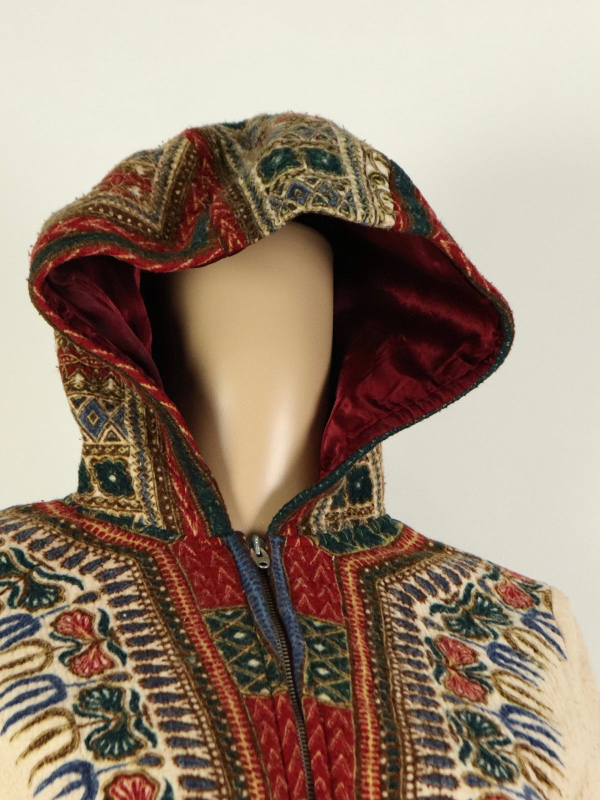 Tan Brushed Cotton hooded Jacket, 1970s Vintage