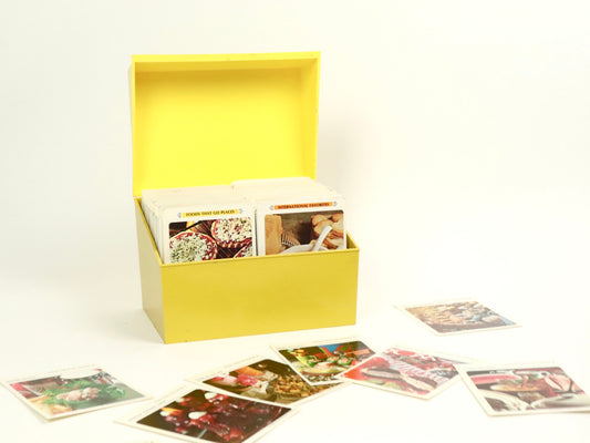 1971 Betty Crocker Recipe Card Library Box, Yellow, 1970s Vintage