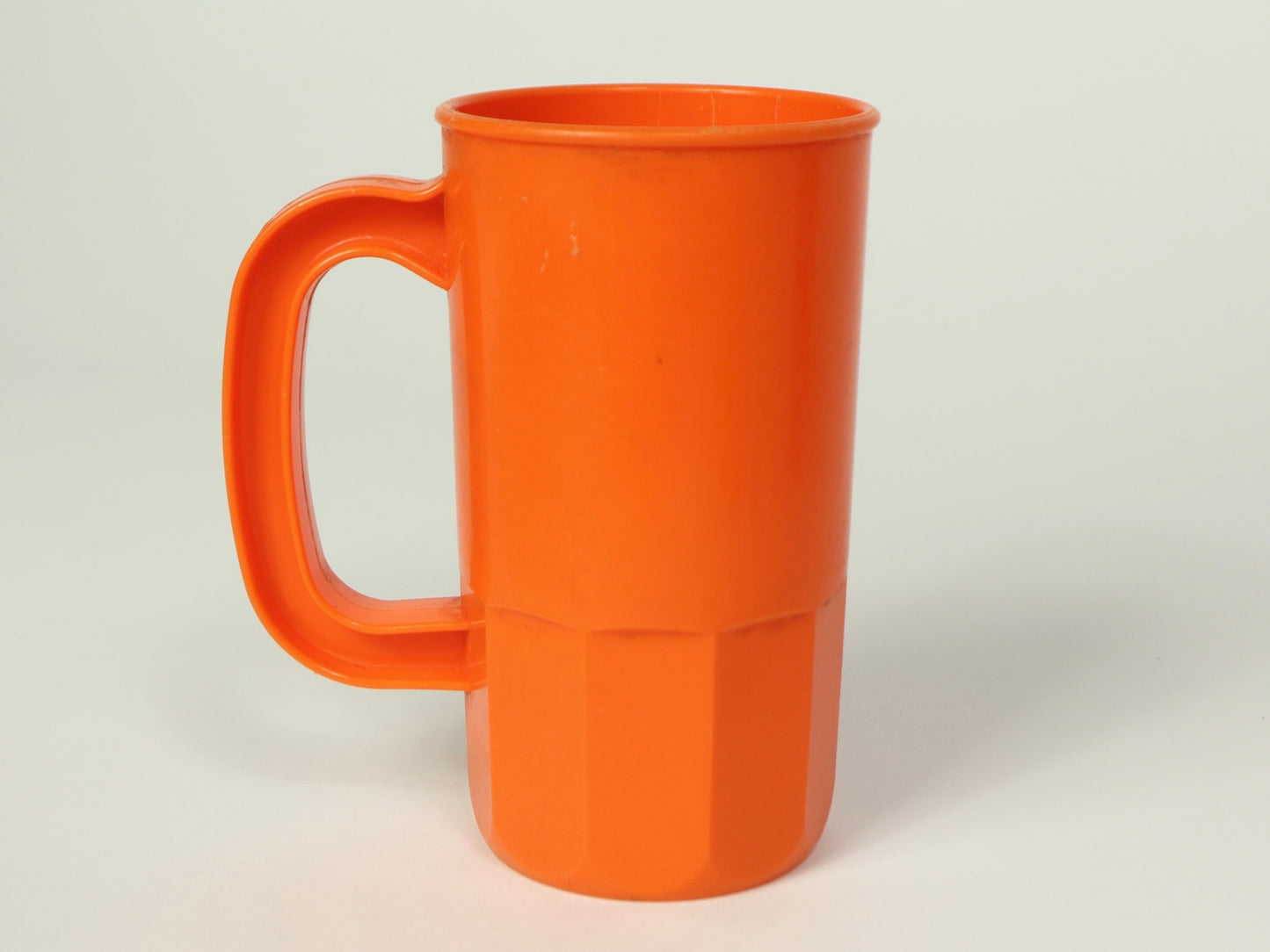 Yellow And Orange Retro Plastic Cup Set, 1970s Vintage