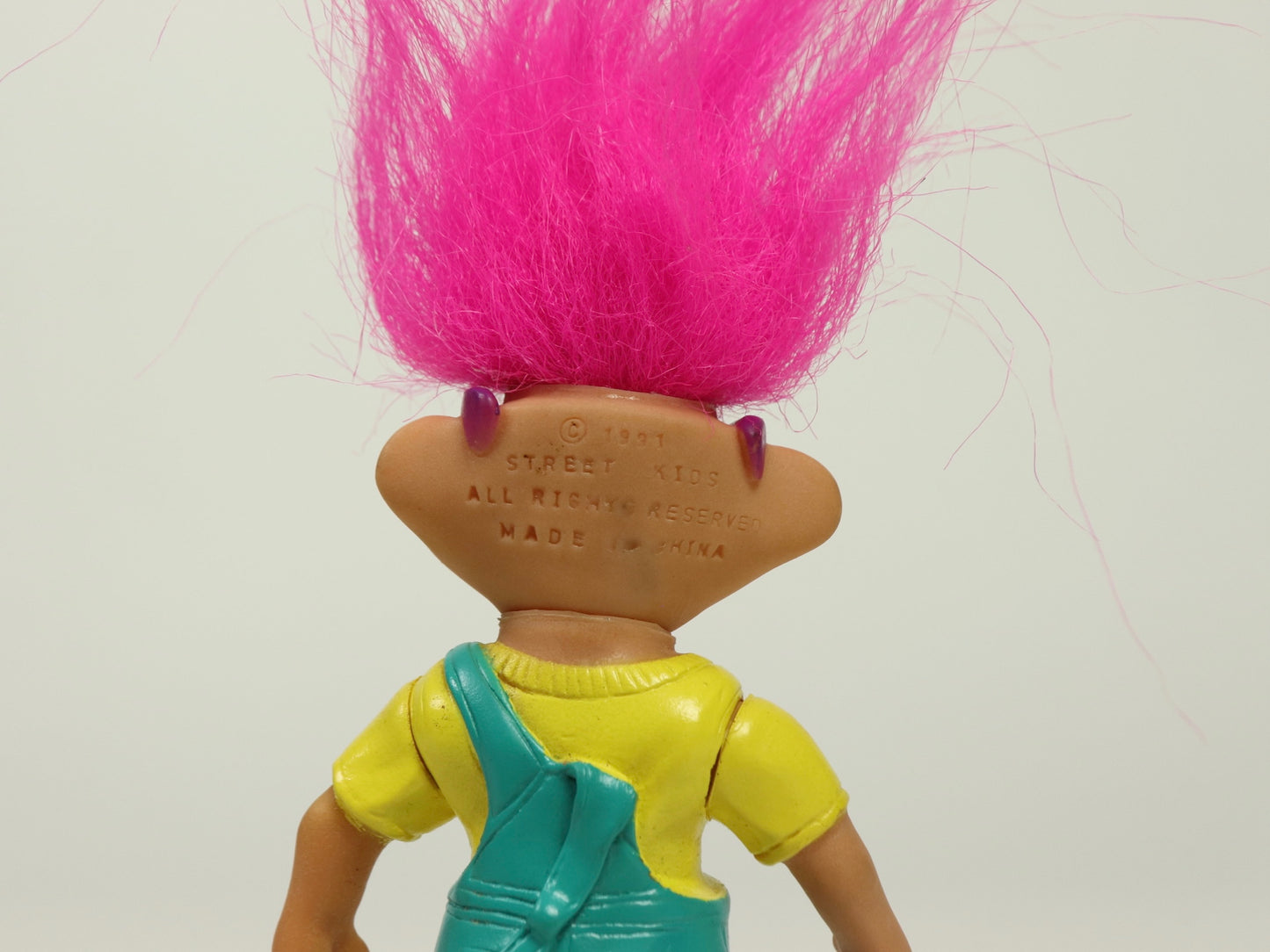 Pink Haired Street Kids Troll Doll, 1990s Vintage