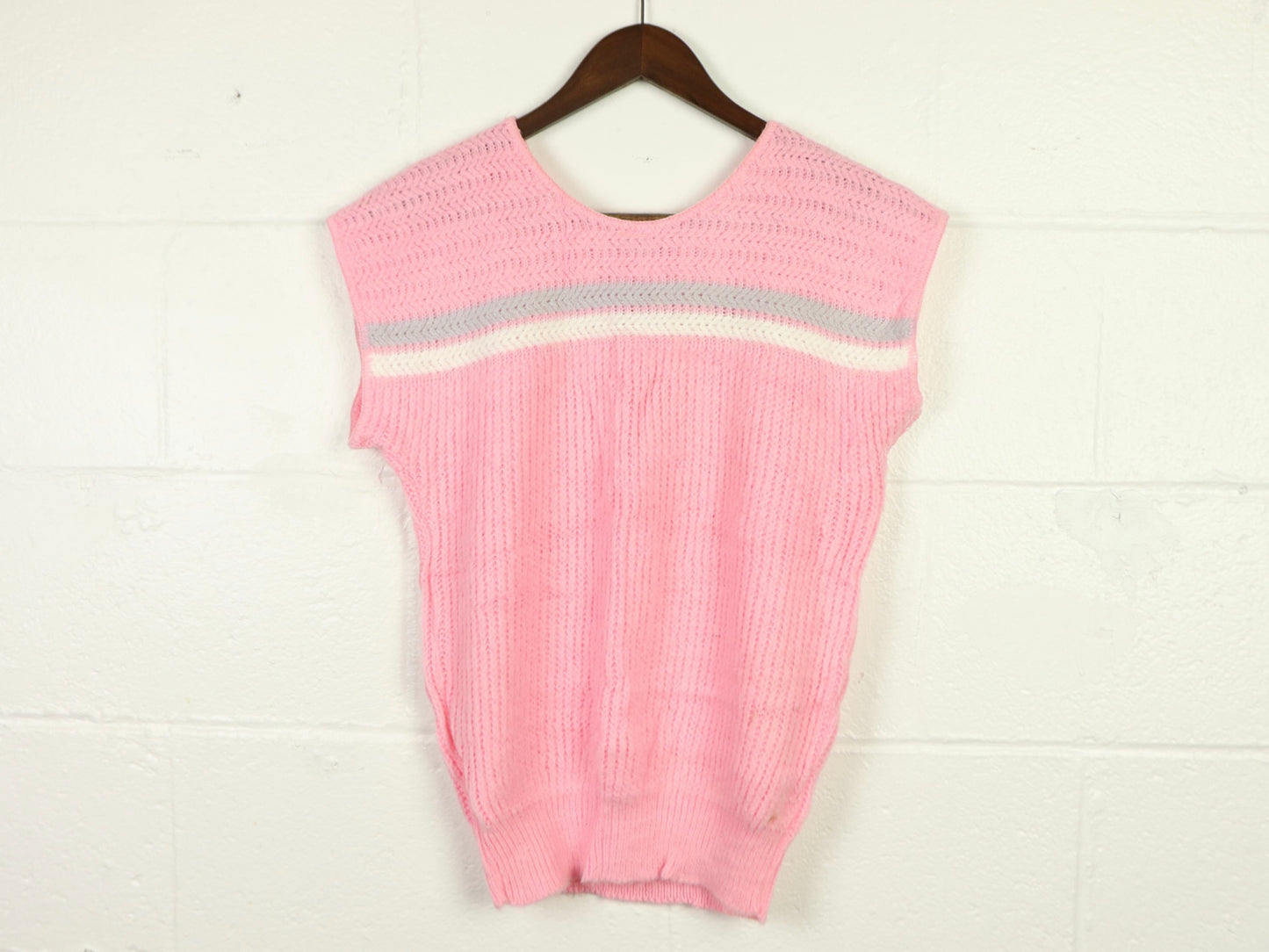 Pink Knit Top, Judyanna, 1970s Vintage