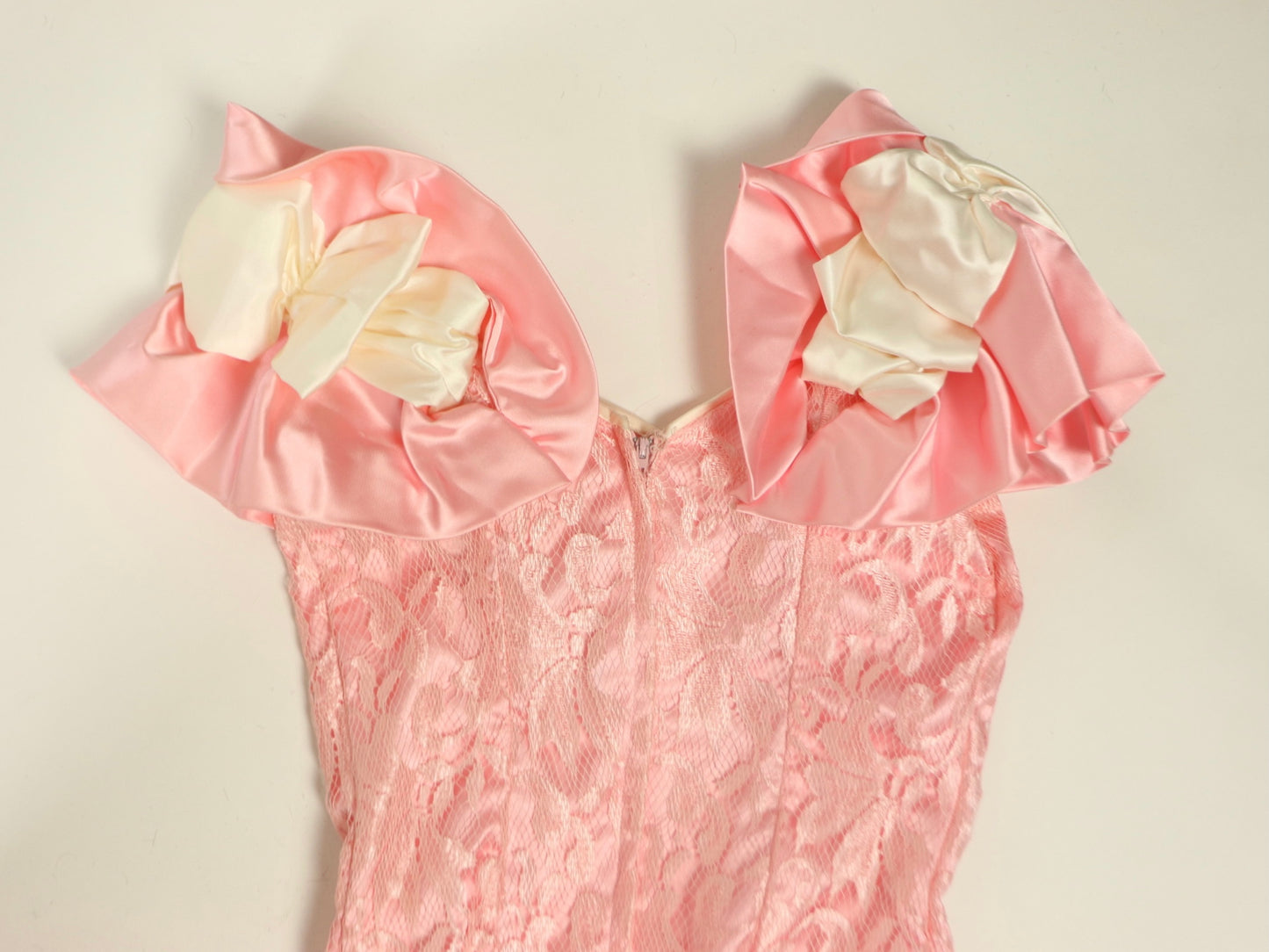 Pink Frilly Prom Dress, 1980s Vintage