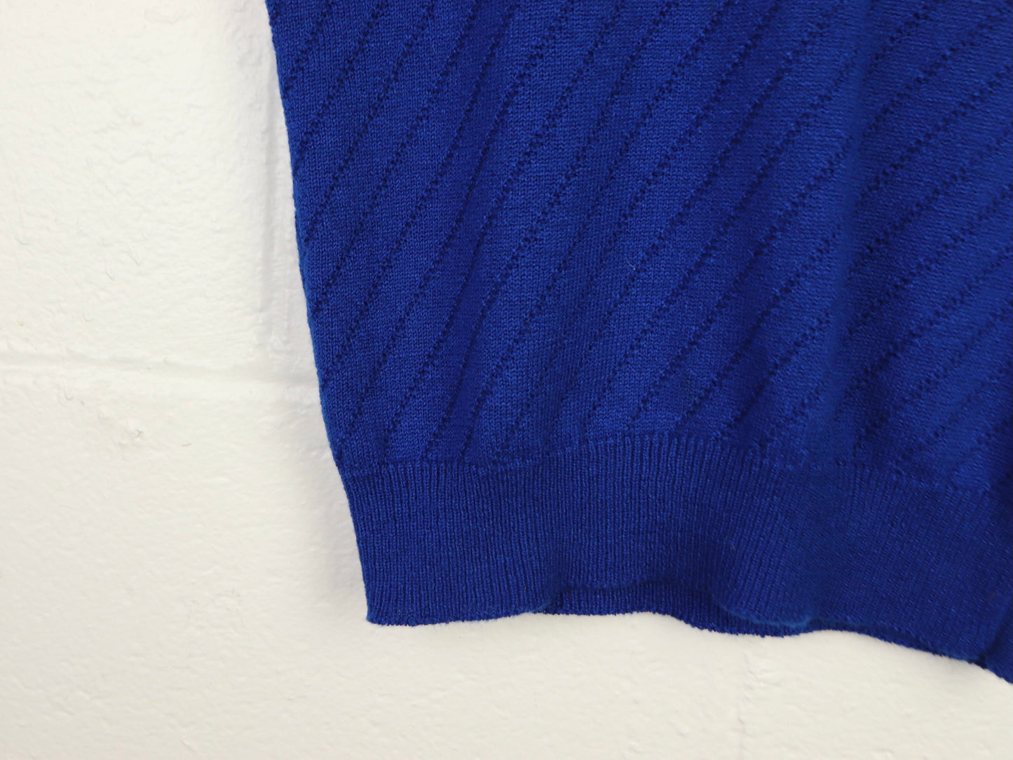 Blue knit top, KORET, 1970s vintage