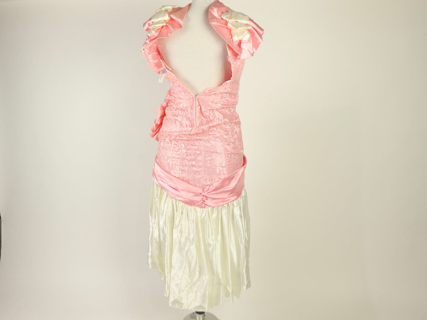 Pink Frilly Prom Dress, 1980s Vintage