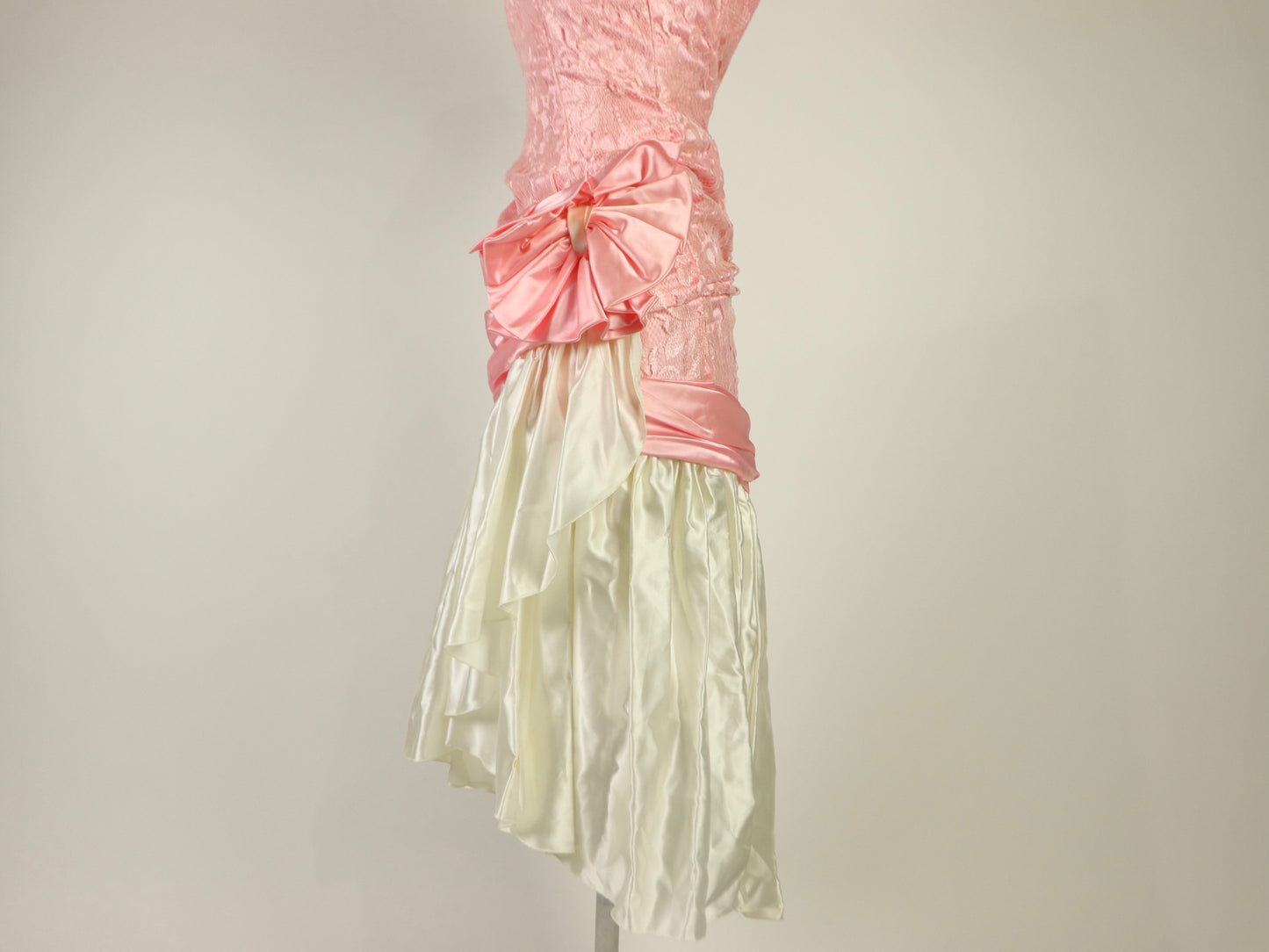 Pink Frilly Prom Dress, 1980s Vintage