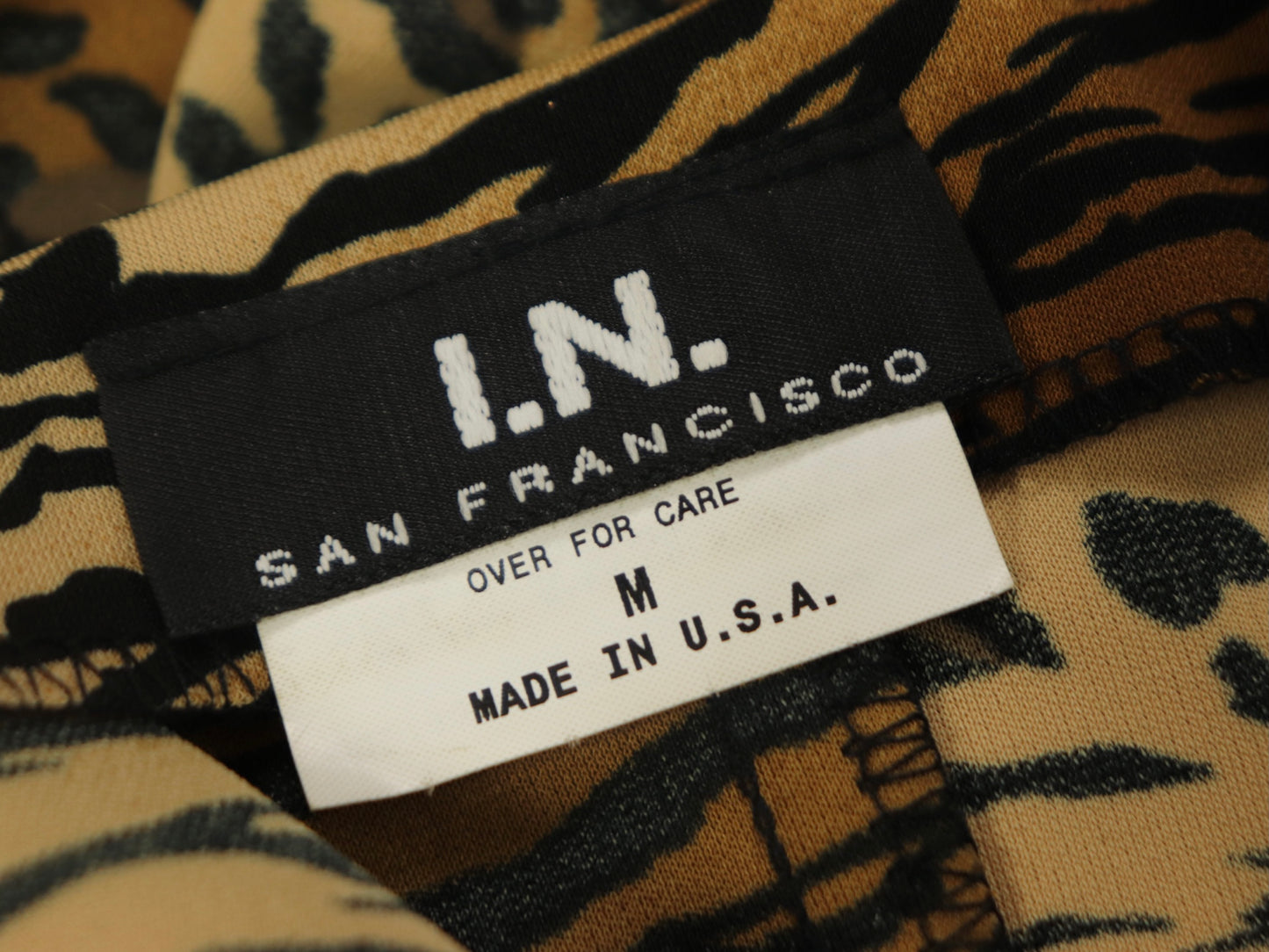 Animal print mini dress, I.N. San Francisco , 1990s Vintage