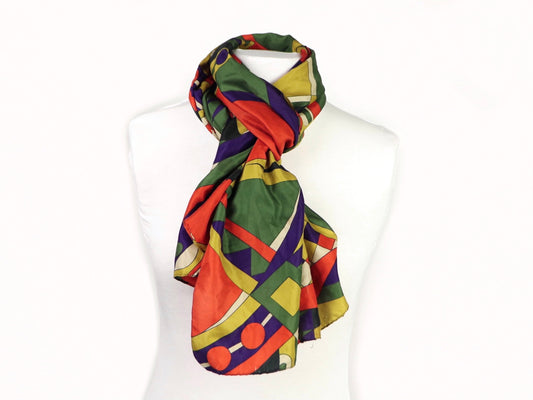 Geometric Scarf, 1970s vintage