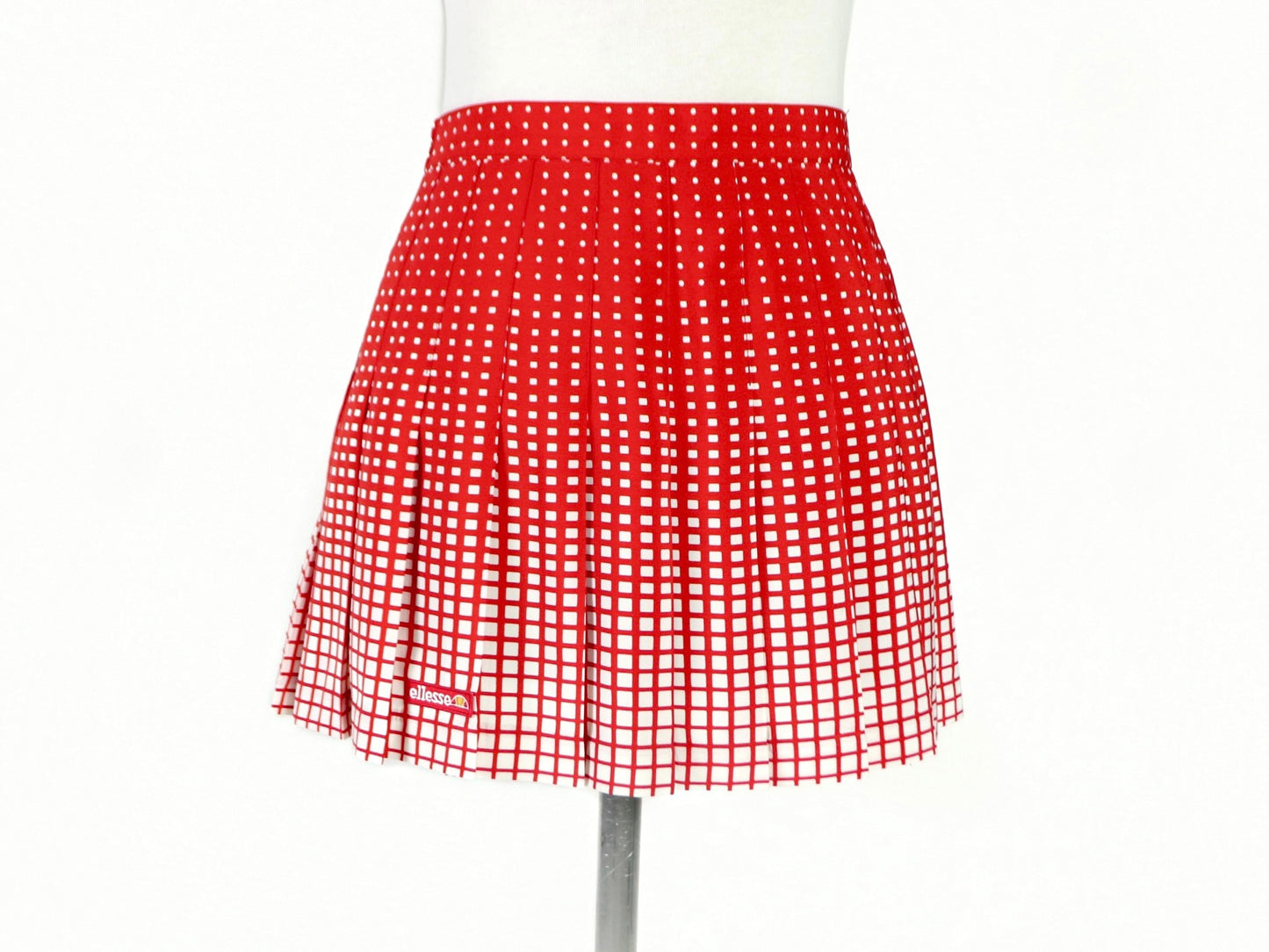 Red Pleated Tennis Skirt, Ellesse, 1980s Vintage