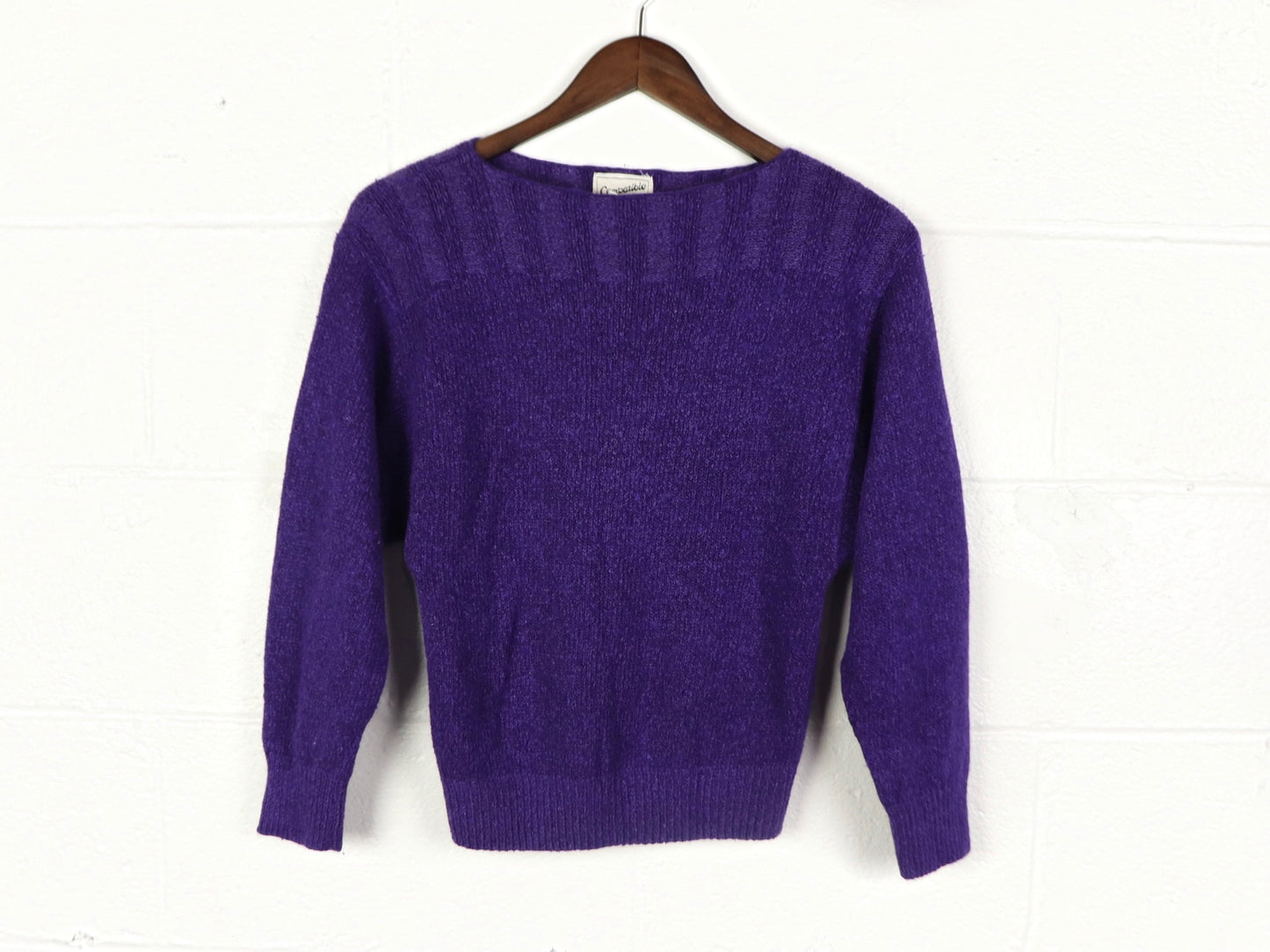 Purple lightweight sweater, Compatible, 1980s vintage