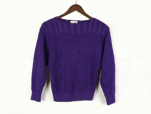 Purple lightweight sweater, Compatible, 1980s vintage