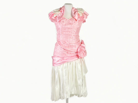 Pink Frilly Prom Dress, 1980s Vintage