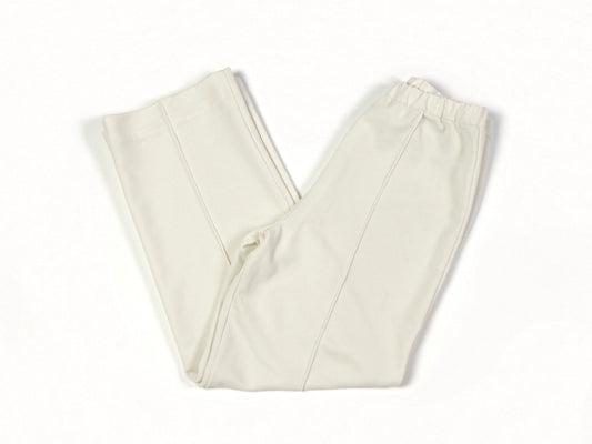 Off White Polyester Straight Leg Pants, 1970s Vintage