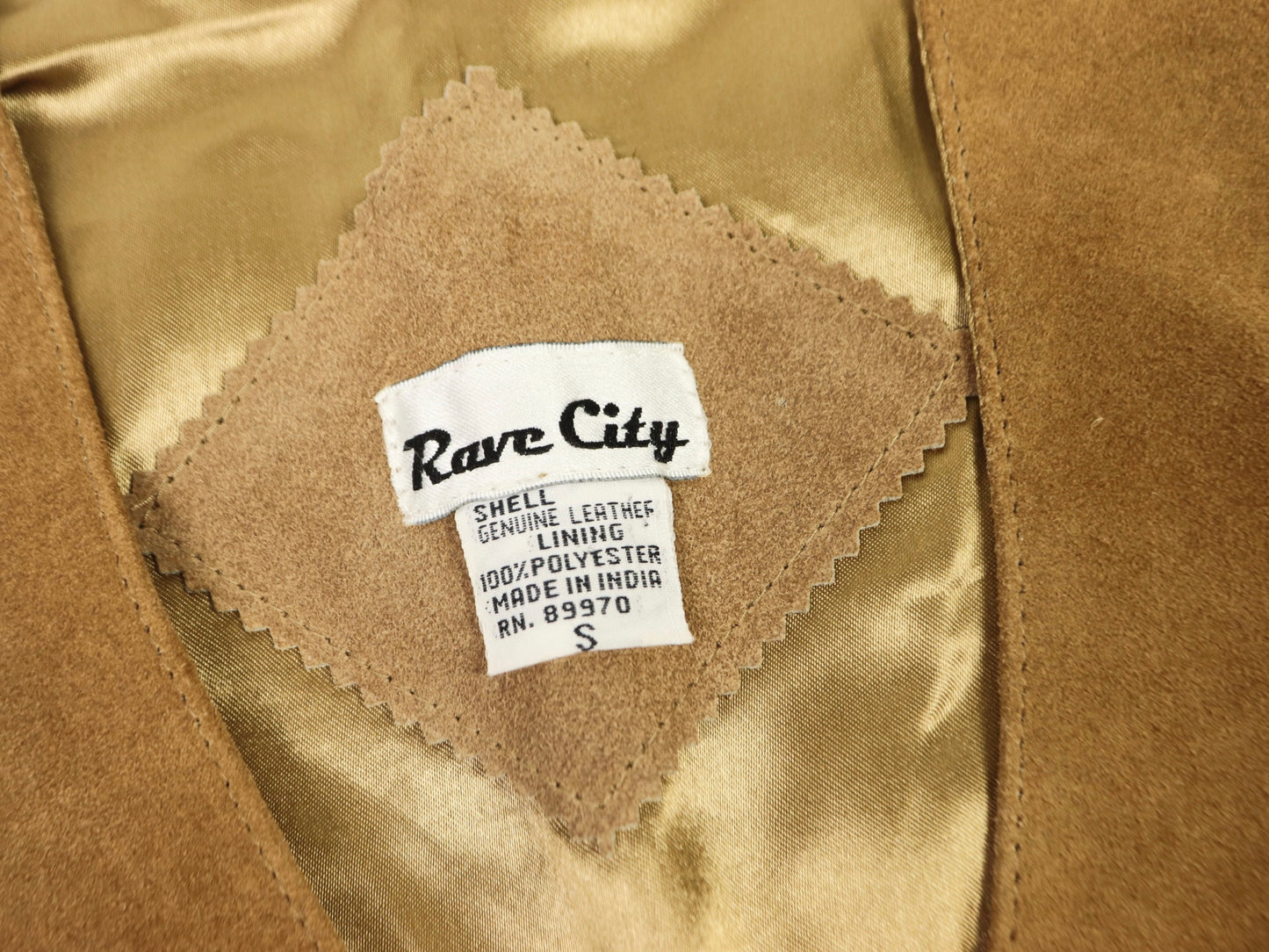 Brown Suede Vest Top, Rave City, 1980s vintage