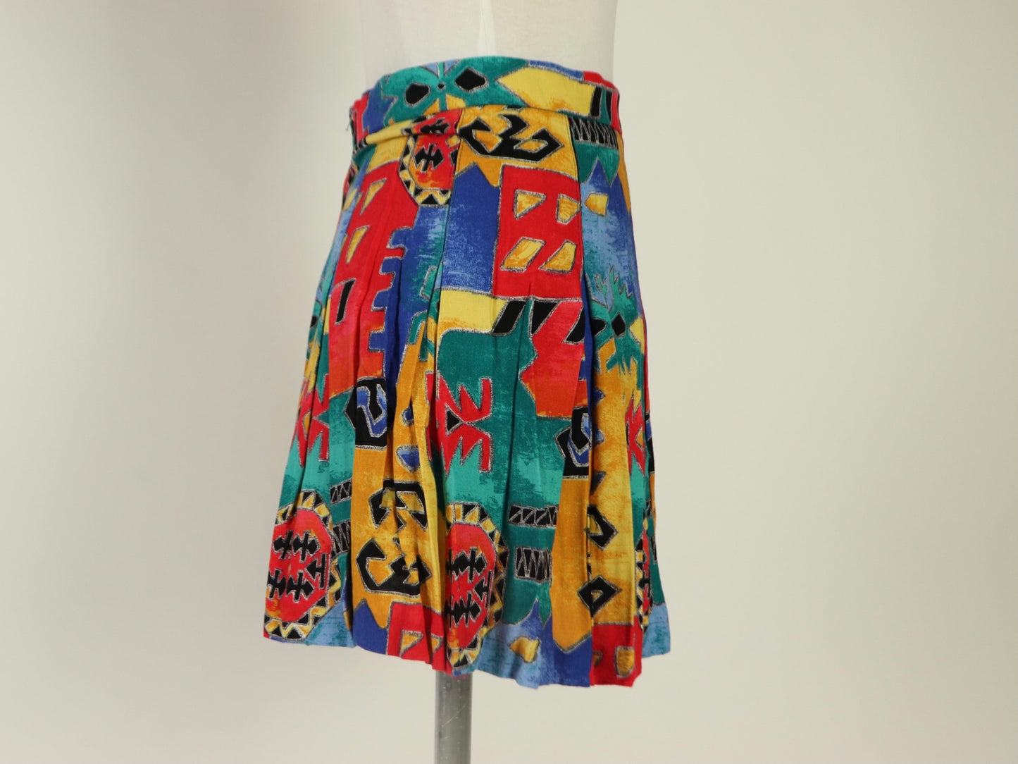 Abstract Pleated Tennis Skirt, Marcia, 1980s Vintage